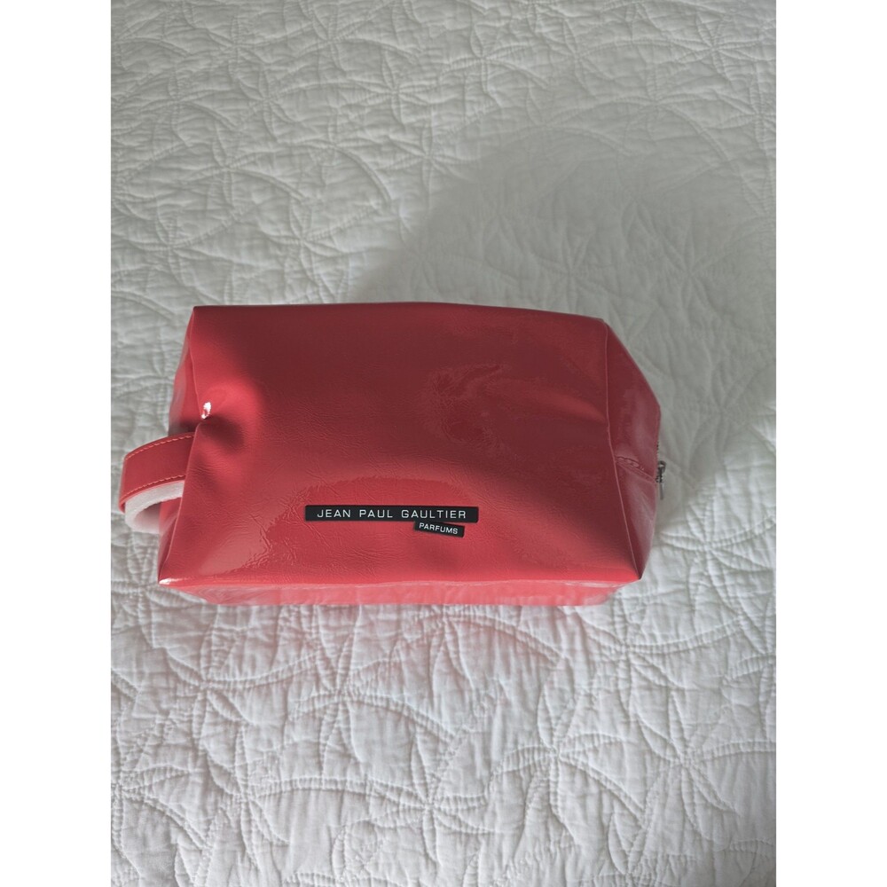 Jean Paul GAULTIER Cosmetic Travel Bag Salmon Pink New